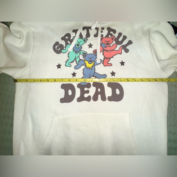 Grateful Dead light Cream Hoodie.  Size OVERSIZED adult Small. NWT - Picture 4 of 11